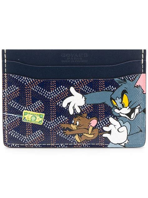 Goyard Tom And Jerry Print Card Holder .